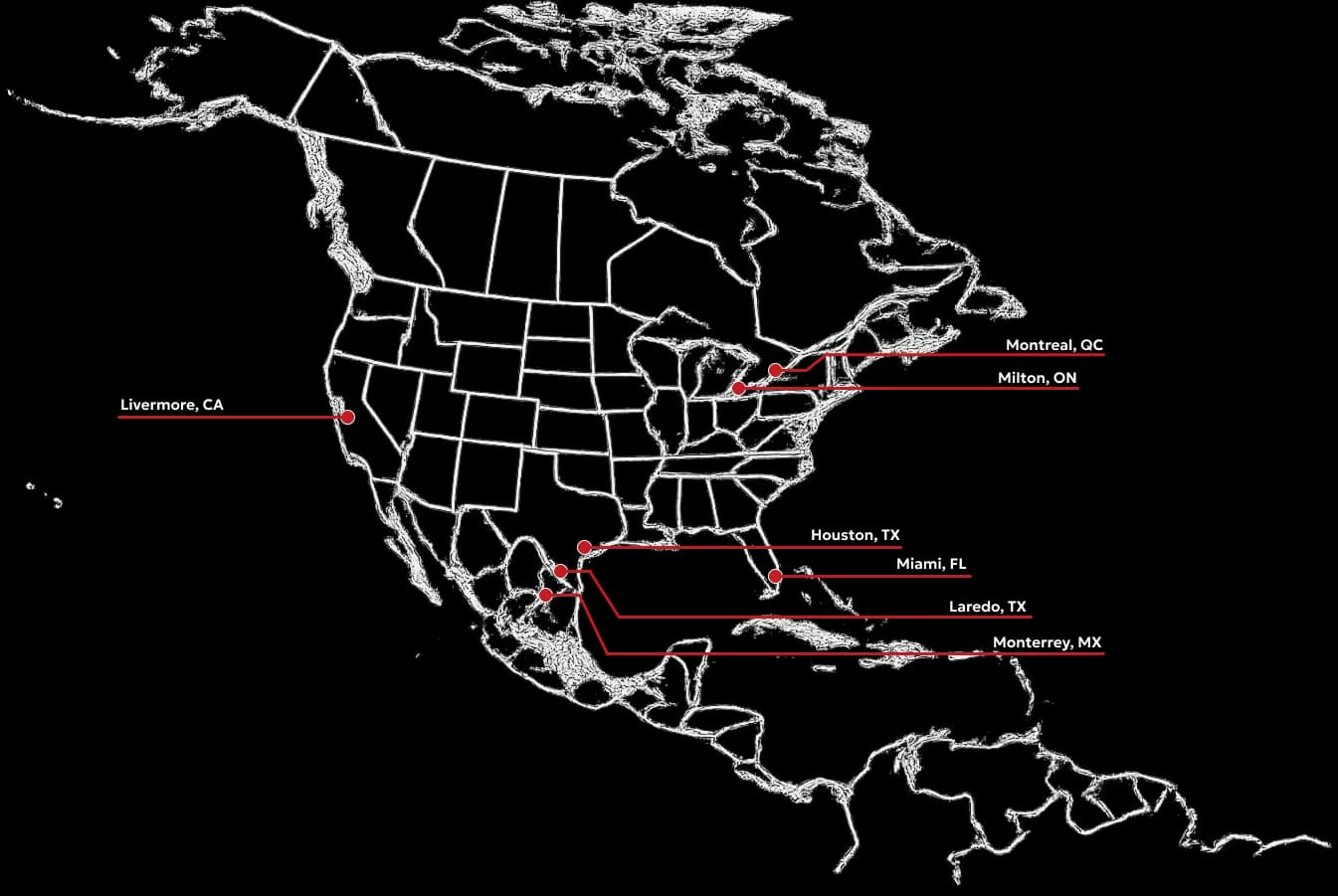NPT Logistics offices across North America